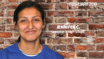 2019 Febraury Youth of the Month Jennifer Thumb